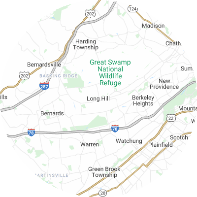 Best moving companies in Long Hill, NJ map