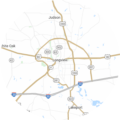Best pest companies in Longview, TX map