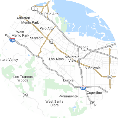 Best lawn companies in Los Altos, CA map