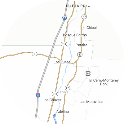 Best roofing companies in Los Lunas, NM map