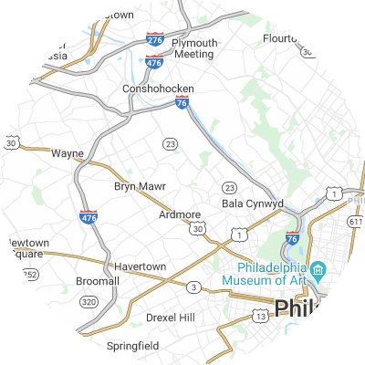 Best solar companies in Lower Merion, PA map