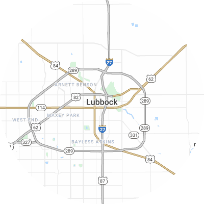 Best window companies in Lubbock, TX map