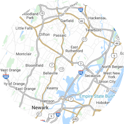 Best moving companies in Lyndhurst, NJ map