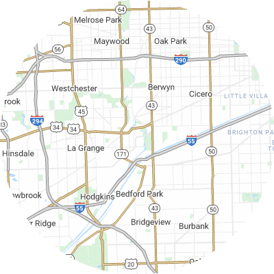 Best concrete companies in Lyons, IL map