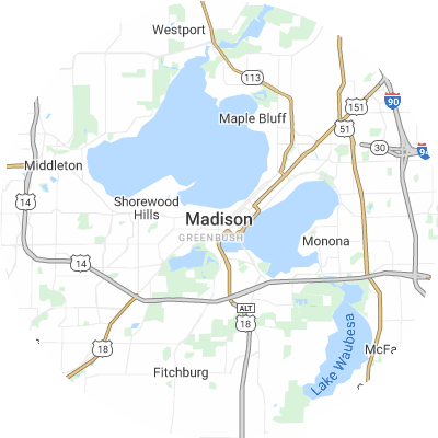 Best foundation companies in Madison, WI map