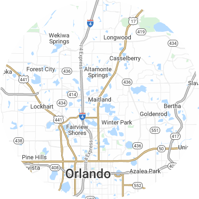 Best window replacement companies in Maitland, FL map