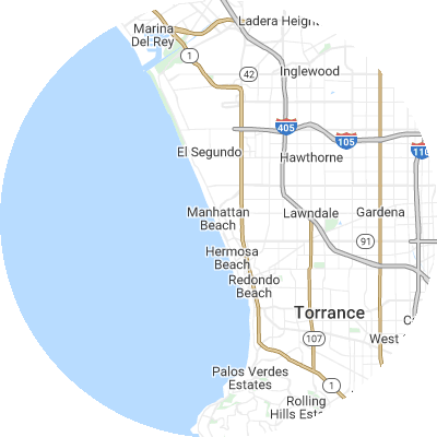 Best moving companies in Manhattan Beach, CA map