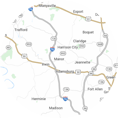 Best pest control companies in Manor, PA map