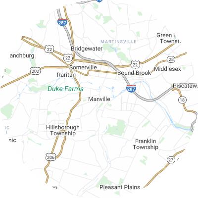 Best pest control companies in Manville, NJ map