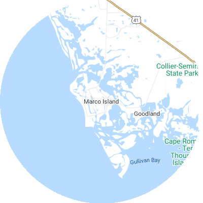 Best window replacement companies in Marco Island, FL map