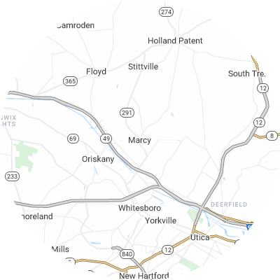 Best moving companies in Marcy, NY map