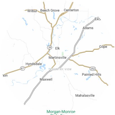 Best gutter guard companies in Martinsville, IN map