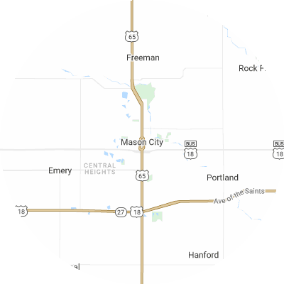 Best pest companies in Mason City, IA map
