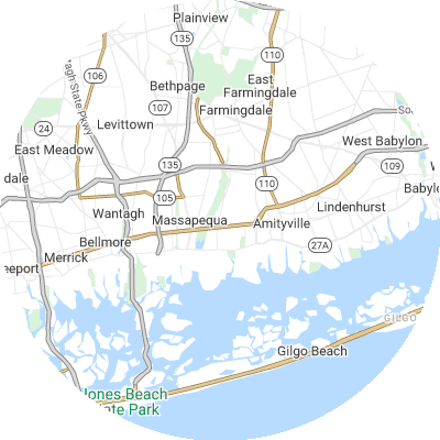 Best lawn care companies in Massapequa Park, NY map