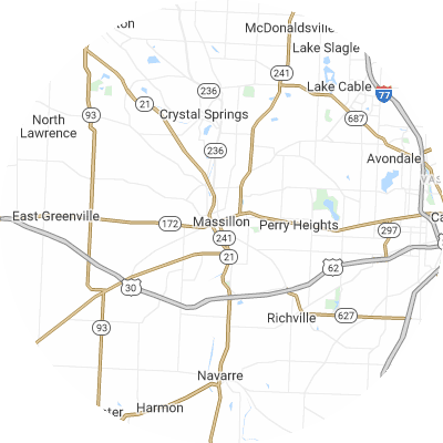 Best moving companies in Massillon, OH map