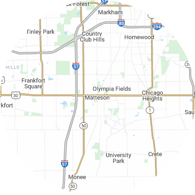 Best moving companies in Matteson, IL map