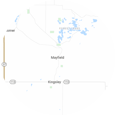Best roofing companies in Mayfield, MI map