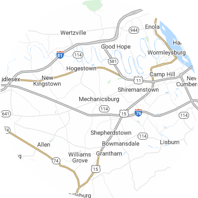Best gutter cleaners in Mechanicsburg, PA map