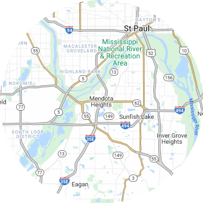 Best moving companies in Mendota Heights, MN map
