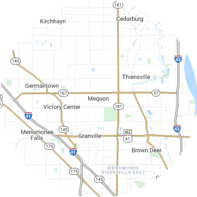 Best concrete companies in Mequon, WI map