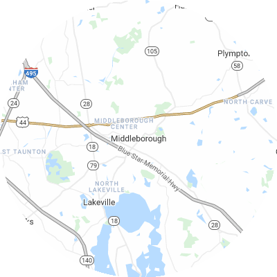 Best moving companies in Middleborough, MA map
