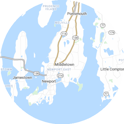Best window replacement companies in Middletown, RI map