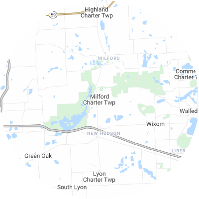 Best lawn care companies in Milford, MI map