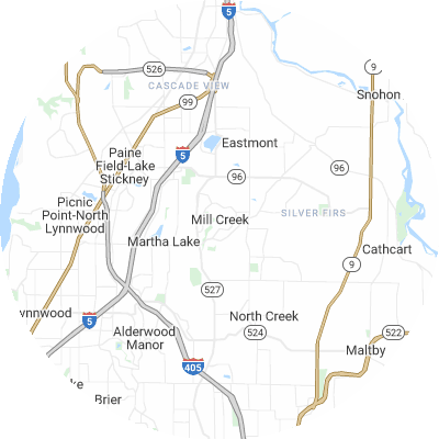 Best moving companies in Mill Creek, WA map