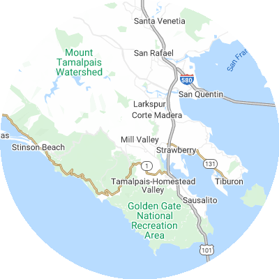Best Electricians in Mill Valley, CA map