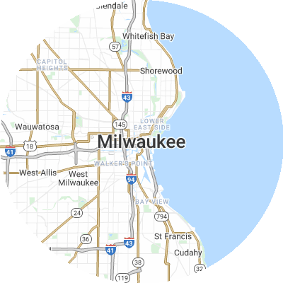 Best pest control companies in Milwaukee, WI map