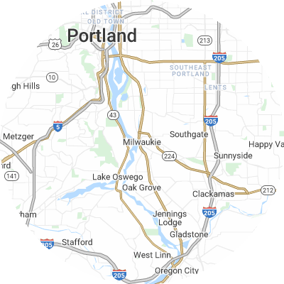 Best concrete companies in Milwaukie, OR map