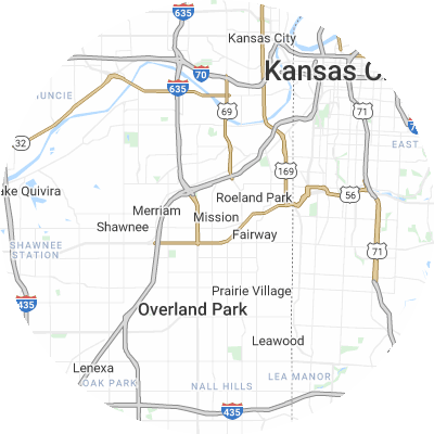 Best pest companies in Mission, KS map