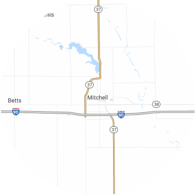 Best moving companies in Mitchell, SD map