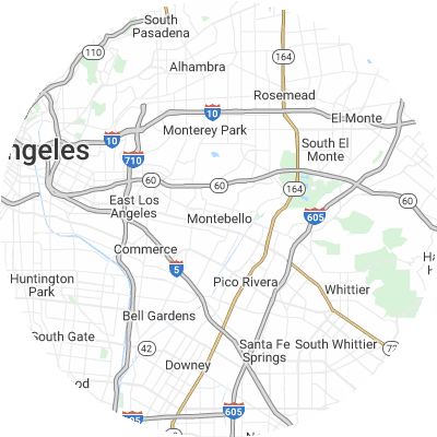Best window replacement companies in Montebello, CA map