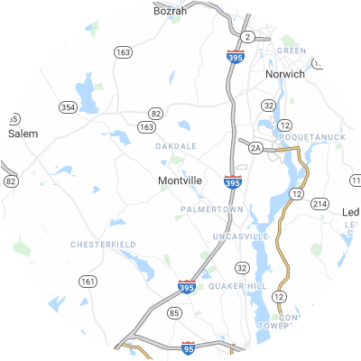 Best window replacement companies in Montville, CT map