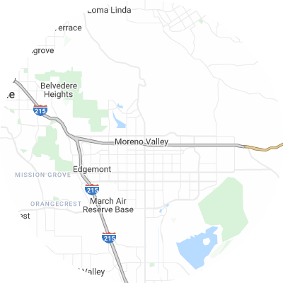 Best window companies in Moreno Valley, CA map