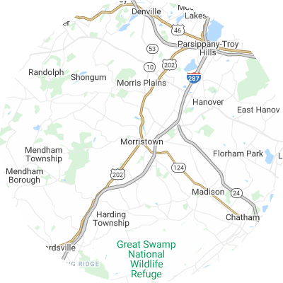 Best moving companies in Morristown, NJ map