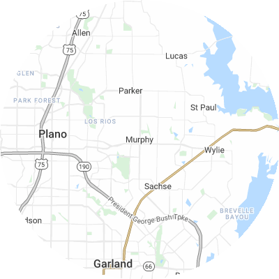 Best lawn companies in Murphy, TX map