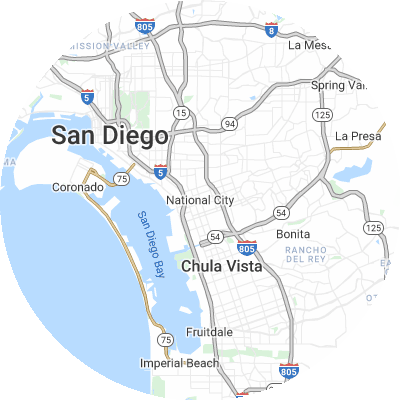 Best plumbers in National City, CA map