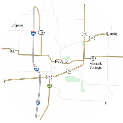 Best moving companies in Neosho, MO map
