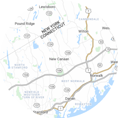 Best plumbers in New Canaan, CT map