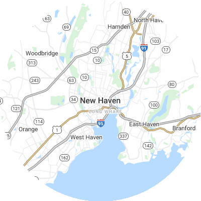 Best roofers in New Haven, CT map