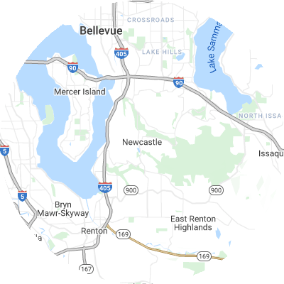 Best window replacement companies in Newcastle, WA map
