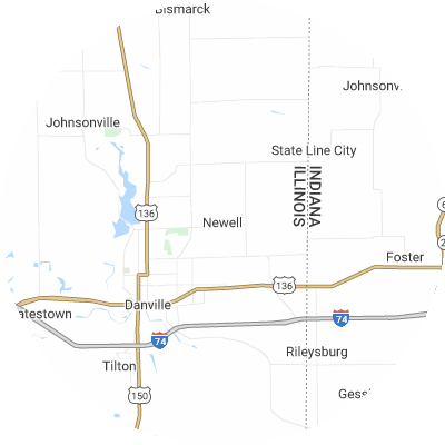 Best window replacement companies in Newell, IL map