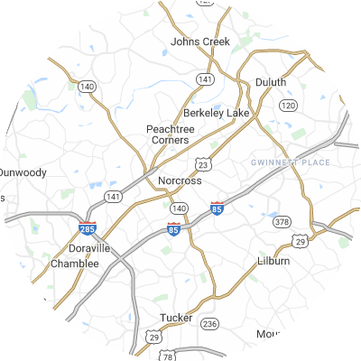 Best moving companies in Norcross, GA map