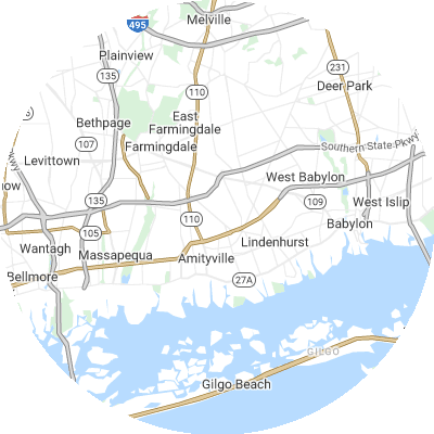 Best gutter cleaners in North Amityville, NY map
