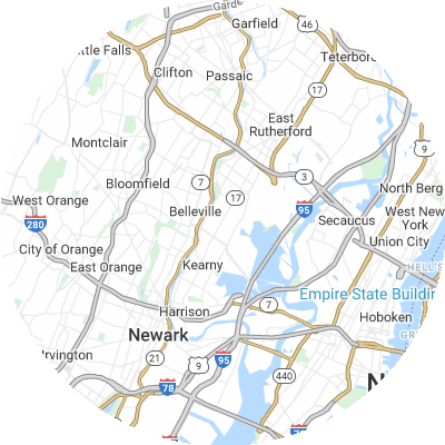 Best window replacement companies in North Arlington, NJ map
