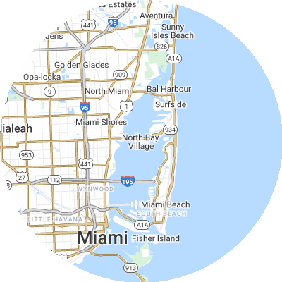Best lawn care companies in North Bay Village, FL map