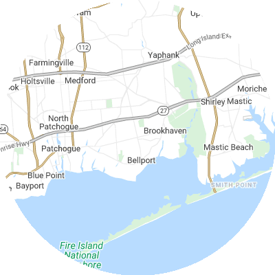 Best pest control companies in North Bellport, NY map