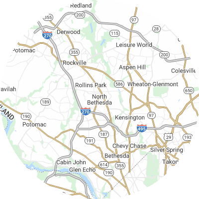 Best pest companies in North Bethesda, MD map